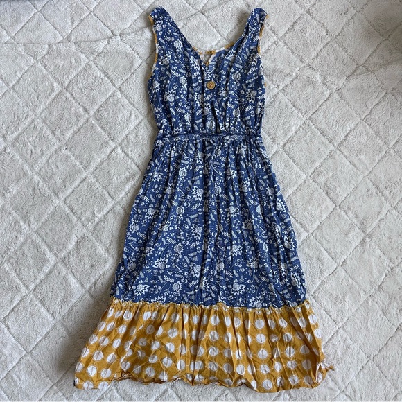 Matilda Jane | Blue Ridge Farmhouse Sleeveless Floral Dress | Size Extra Small - Picture 3 of 9